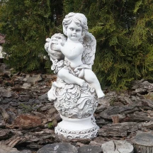 Фігура Ангел з арфою, світиться в темряві, h=34 см СП505-4 св — фото 3