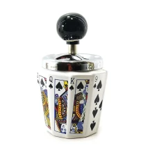 Пепельница с крышкой керамическая "Пика" 14,5 х 9 х 9 см 32419C