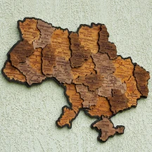 Панно настінне Гранд Презент Карта України 55 х 38,5 см, дерево 11 — фото 2