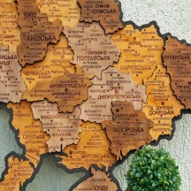 Панно настінне Гранд Презент Карта України 55 х 38,5 см, дерево 11 — фото 3