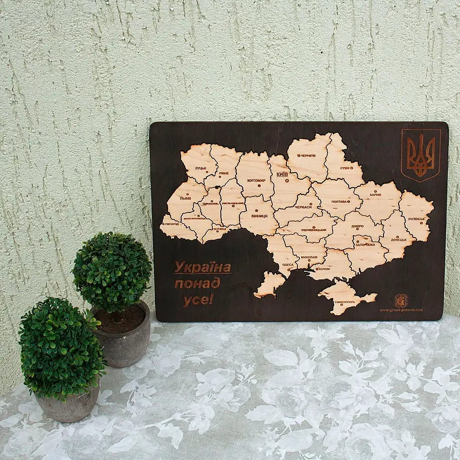 Пазл Гранд Презент Карта України 21 х 30 см, дерево 15 — фото 2