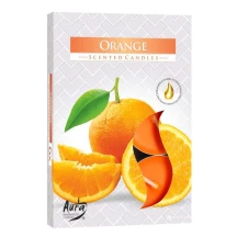 Свічка таблетка Bispol ароматична Orange, 6 штук в упаковці p15-63
