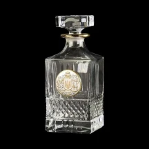 Набір для віскі Boss Crystal "Гербовий з тризубом" (графін та 4 келихи) кришталь, золото, срібло GPBCR5GTPL — фото 2