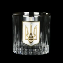 Набір для віскі Boss Crystal "Гербовий з тризубом" (графін та 4 келихи) кришталь, золото, срібло GPBCR5GTPL — фото 3