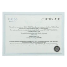 Набір для віскі Boss Crystal "Гербовий з тризубом" (графін та 4 келихи) кришталь, золото, срібло GPBCR5GTPL — фото 5
