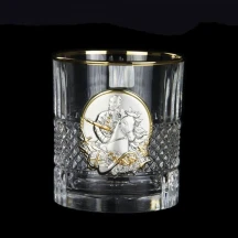 Набір для віскі Boss Crystal "Гербовий з козаками" (графін та 6 келихів) кришталь, золото, срібло GPBCR7GKGLD — фото 5