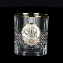 Набір для віскі Boss Crystal "Гербовий з козаками" (графін та 6 келихів) кришталь, золото, срібло GPBCR7GKGLD — фото 6