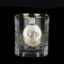 Набір для віскі Boss Crystal "Гербовий з козаками" (графін та 6 келихів) кришталь, золото, срібло GPBCR7GKGLD — фото 7