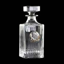 Набір горілчаний Boss Crystal "LEON" (графін з левом та 6 чарок) платина, срібло, золото GPBCR77LEONPL — фото 2