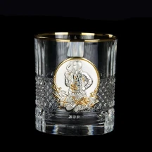 Набір стаканів для віскі Boss Crystal "Гербовий з козаками" (6 шт) кришталь, золото, срібло GPBCR6KGGLD — фото 6
