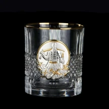 Набір стаканів для віскі Boss Crystal "Гербовий з козаками" (6 шт) кришталь, золото, срібло GPBCR6KGGLD — фото 7