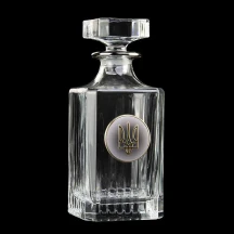 Набір для віскі Boss Crystal "ЗСУ" (графін та 6 келихів) кришталь, золото, срібло GPB7VSU2PGD — фото 2
