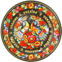 Тарілка декоративна Гранд Презент Жар-птиці d=130 мм, Петриківський розпис GP-UK-MT-078-1
