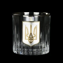 Набір стаканів для віскі Boss Crystal "Тризуб" (6 шт) кришталь, золото, срібло GPB6TRY2PG — фото 2