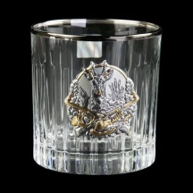 Набір стаканів для віскі Boss Crystal "Полювання" (6 шт) кришталь, золото, срібло GPB6MYS2PG — фото 2