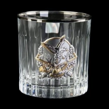 Набір стаканів для віскі Boss Crystal "Полювання" (6 шт) кришталь, золото, срібло GPB6MYS2PG — фото 5