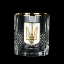Набір стаканів для віскі Boss Crystal "Тризуб" (6 шт) кришталь, золото, срібло GPB6TRY1GG — фото 2