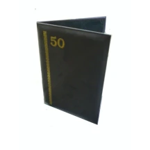 Папка Вітальна "50 років", матеріал шкіра, колір синій‚ коричневий‚ бургунд 2674/250Т