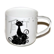 Кружка CARMANI Crazy cats Чорно - білі коти сім'я 500 мл 017-2010
