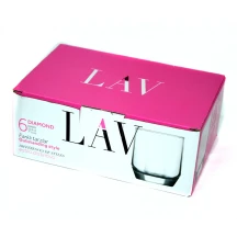 Склянка для холодних напоїв LAV Diamond 6 штук х 215 мл LV-DIAC05F