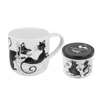 Кружка Carmani Crazy cats Чорно - білі коти  500 мл 017-2013