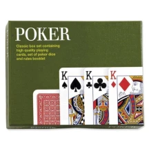 Карти гральні для Покера Piatnik New Classic Poker, комплект 1 колода 55 карт + кості 5 штук 2557