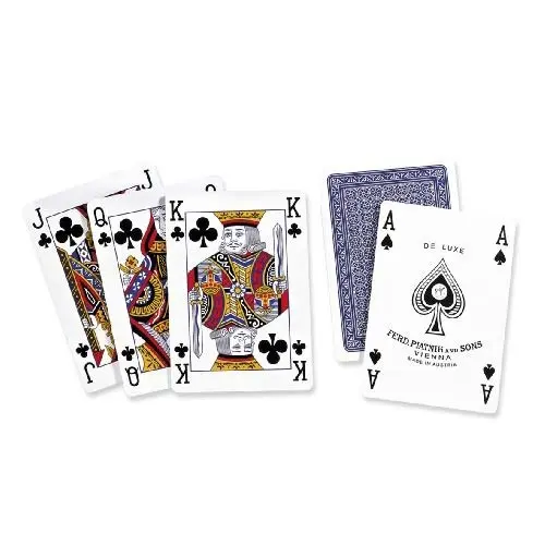 Карти гральні для Покера Piatnik New Classic Poker, комплект 1 колода 55 карт + кості 5 штук 2557 — фото 2