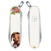 Ніж Victorinox Classic Sd Ukraine 58мм, 7 предметів, корпус - білий / Козак / калина V*06223.7R2