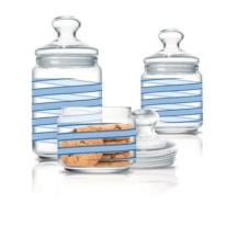 Банка Luminarc Spiral Blue набір 3 штуки: 0,5 л, 0,75 л, 1 л Q0394