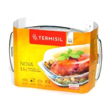 Каструля скляна жароміцна Termisil 5,5 л PNSP550A — фото 2