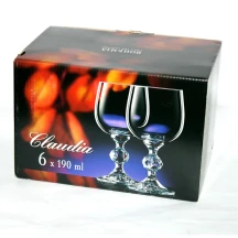 Фужери для вина Bohemia Claudia 6 штук х 190 мл 1668-imp