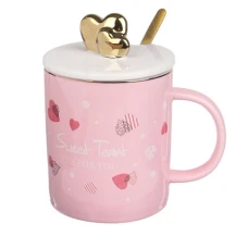 Чашка керамічна із кришкою та ложечкою Sweat Tea, 380 мл 66-6930
