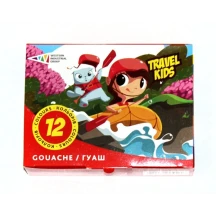 Гуаш Travel Kids 12 кольорів х 20 мл, в баночках 321037/TK