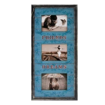 Фоторамка - Колаж FRIENDS DREAMS 28 х 55 на 3 фотокартки 10 х 15 см, ДВП W3-104