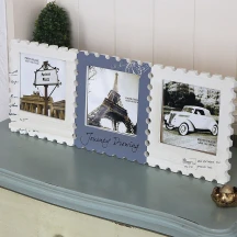 Фоторамка - Колаж Гранд Презент Марки 42 х 16 на 3 фотокартки, сіре з білим ДВП GM81-3557 — фото 2