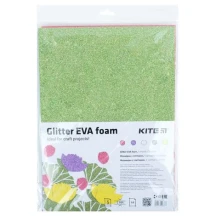 Фоаміран Kite А4 2 мм, з гліттером, 5 аркушів, 5 кольорів K22-433