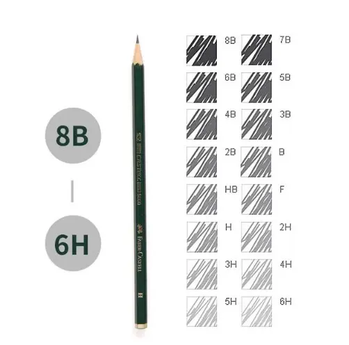 Олівець чорнографітний Faber-Castell Castell 9000 8B 119008 — фото 2