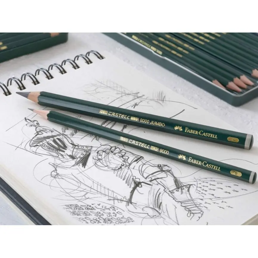Олівець чорнографітний Faber-Castell Castell 9000 8B 119008 — фото 3