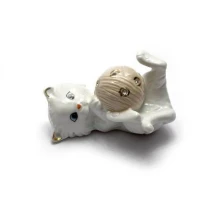 Статуетка порцелянова Кошеня з клубочком, 9,5 х 6 х 5,5 см 26235