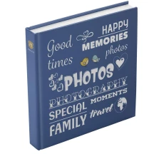 Фотоальбом Henzo 300 х 300 Fantasy Wording Blue 100 білих сторінок 10.730.07