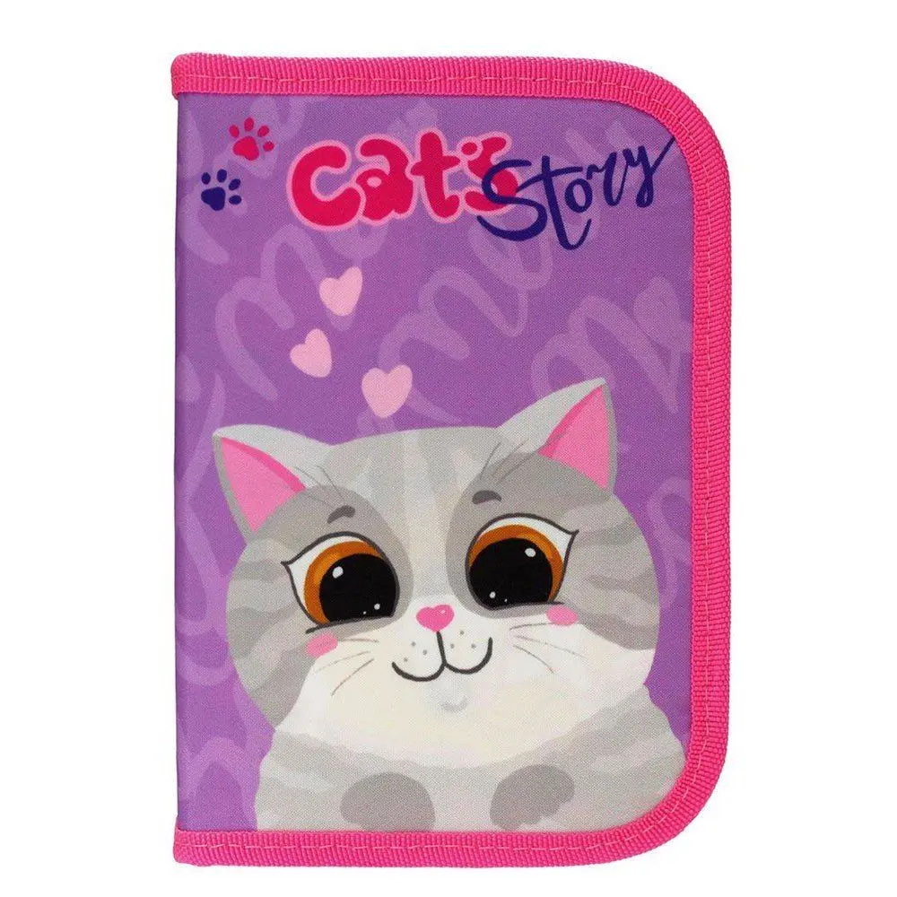 Пенал Class "Cats Story" без наполнения, 1 ярусный, 210/70D PL, на молнии 23010C — фото 3