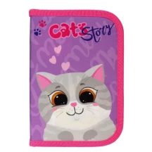 Пенал Class "Cats Story" без наполнения, 1 ярусный, 210/70D PL, на молнии 23010C — фото 3