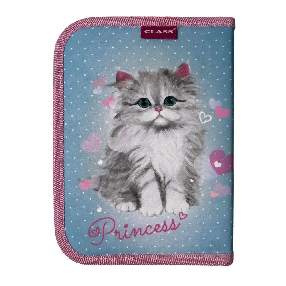 Пенал Class "Princess Cat" без наповнення, 1 ярусний, 1 відворот, поліестер, на блискавці 24102C — фото 2
