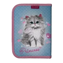 Пенал Class "Princess Cat" без наповнення, 1 ярусний, 1 відворот, поліестер, на блискавці 24102C — фото 2