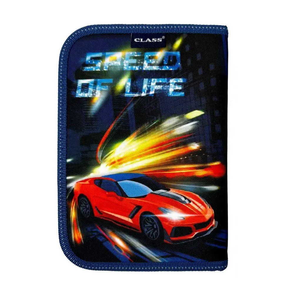 Пенал Class "Speed of Life" без наповнення, 1 ярусний, 2 відворота, поліестер, на блискавці 24213C — фото 2