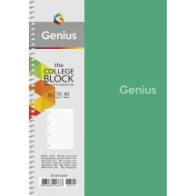 Коледж-блок В5 Школярик Genius 80 аркушів, клітинка, пластик, спіраль В5-080-6802K — фото 2