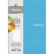 Коледж-блок В5 Школярик Genius 80 аркушів, клітинка, пластик, спіраль В5-080-6802K — фото 3