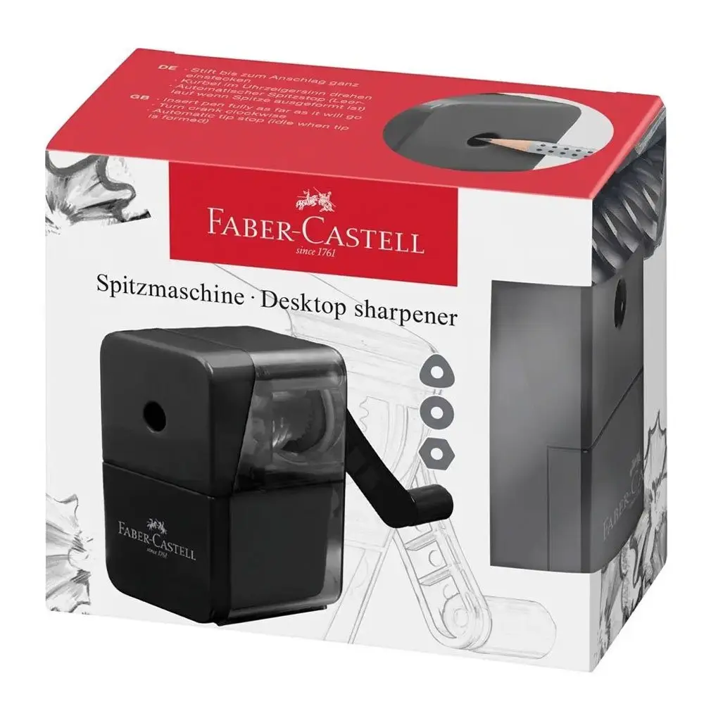 Точилка Faber-Castell офисная, для карандашей диаметром до 8,4 мм, чорного цвета 180984 — фото 2