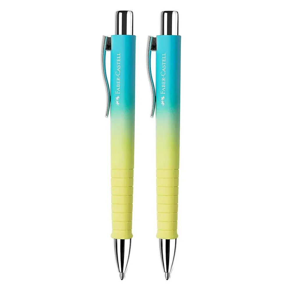 Ручка кулькова Faber-Castell Poly Ball Urban Sunrise, корпус жовто-блакитний 241109 — фото 2