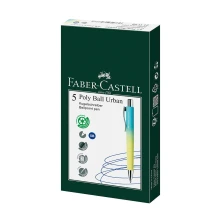 Ручка кулькова Faber-Castell Poly Ball Urban Sunrise, корпус жовто-блакитний 241109 — фото 3